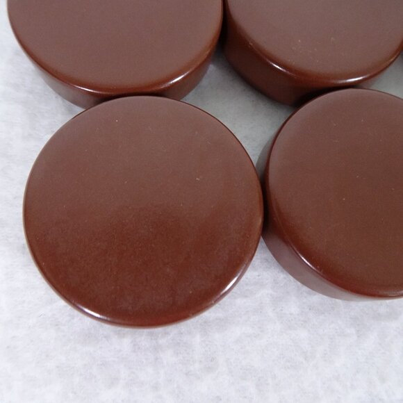 Vintage Backgammon Game Pieces / Chips Lot of 15 Brown 1.25" Diameter - Picture 4 of 7